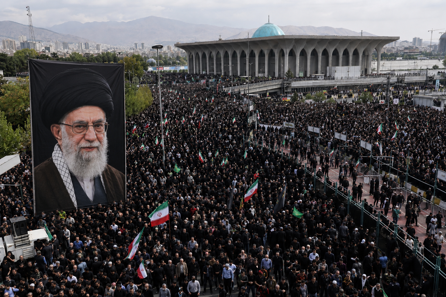 Thousands of Mourners Gather at Tehran’s Grand Mosalla to Honor the Late Ayatollah ali khamenei