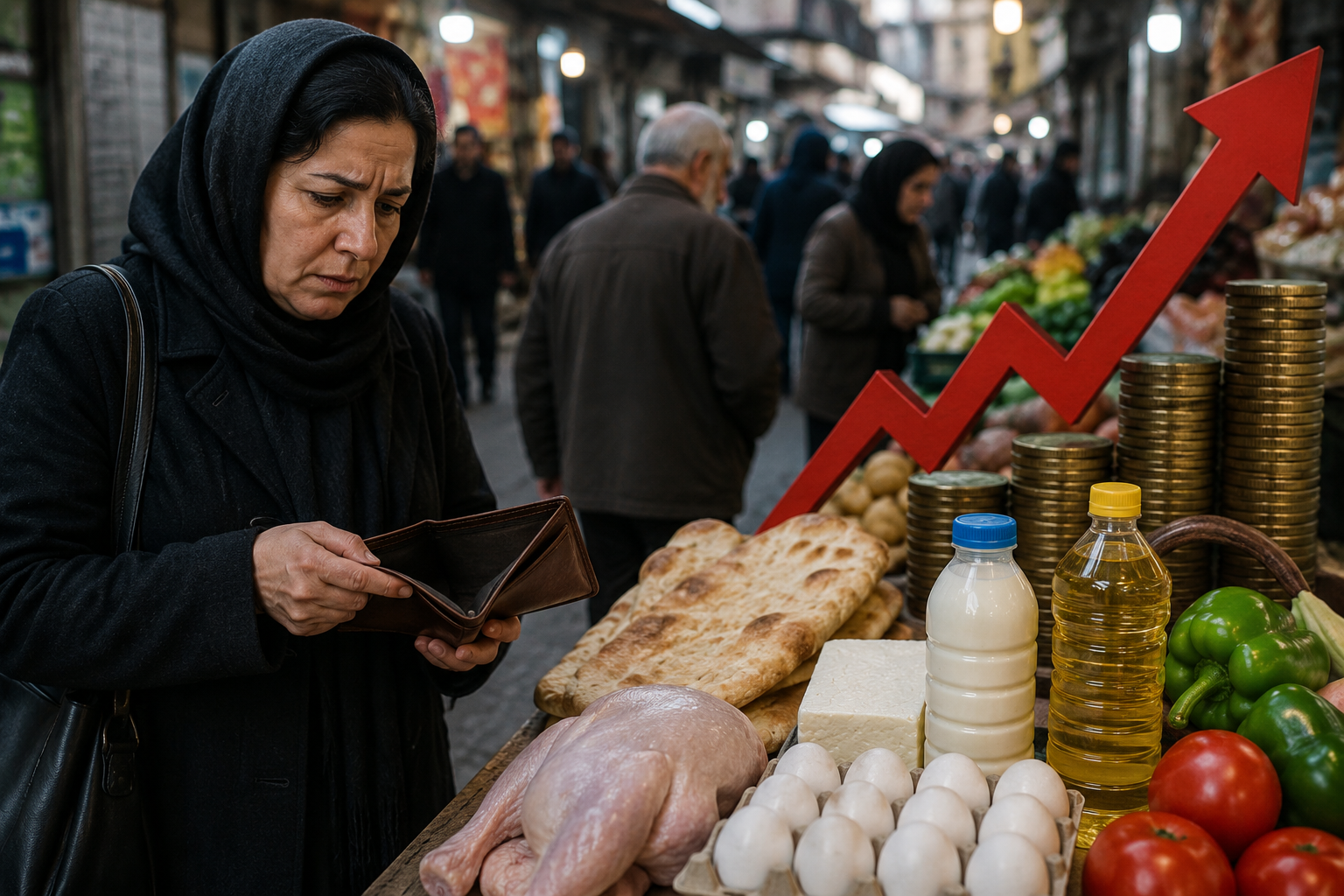 Food Prices Surge in Iran as Families Struggle to Afford Basics