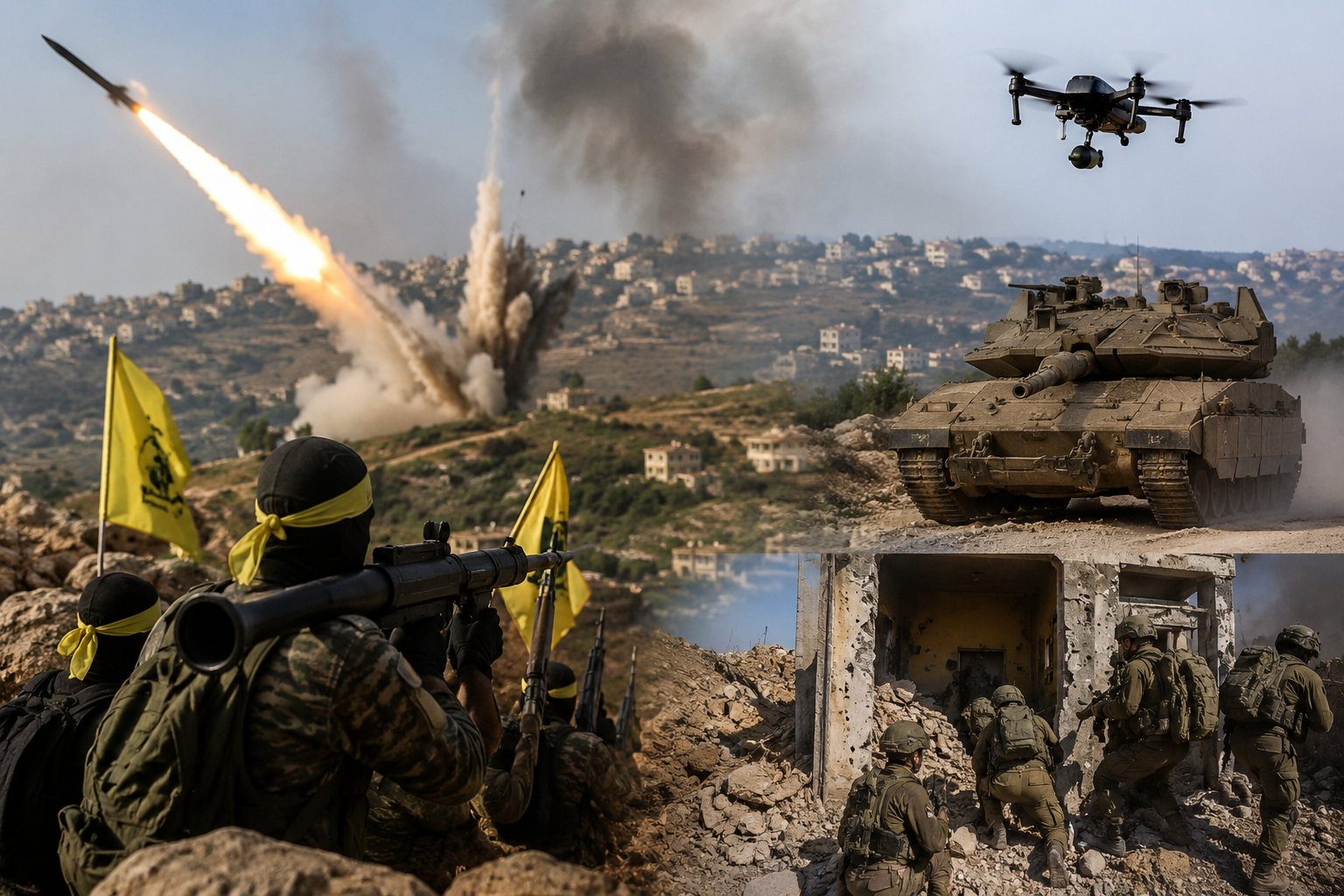 Hezbollah Says It Carried Out 20 Attacks on Israeli Forces in South Lebanon