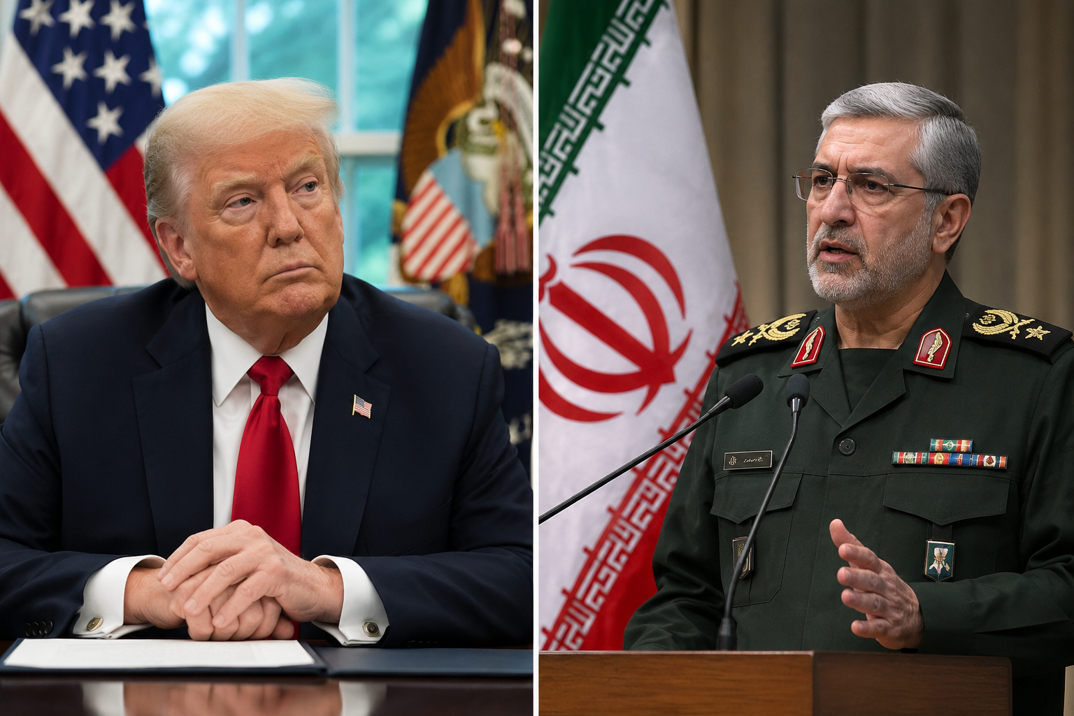 Iran Army Chief Warns Trump Over Strait of Hormuz