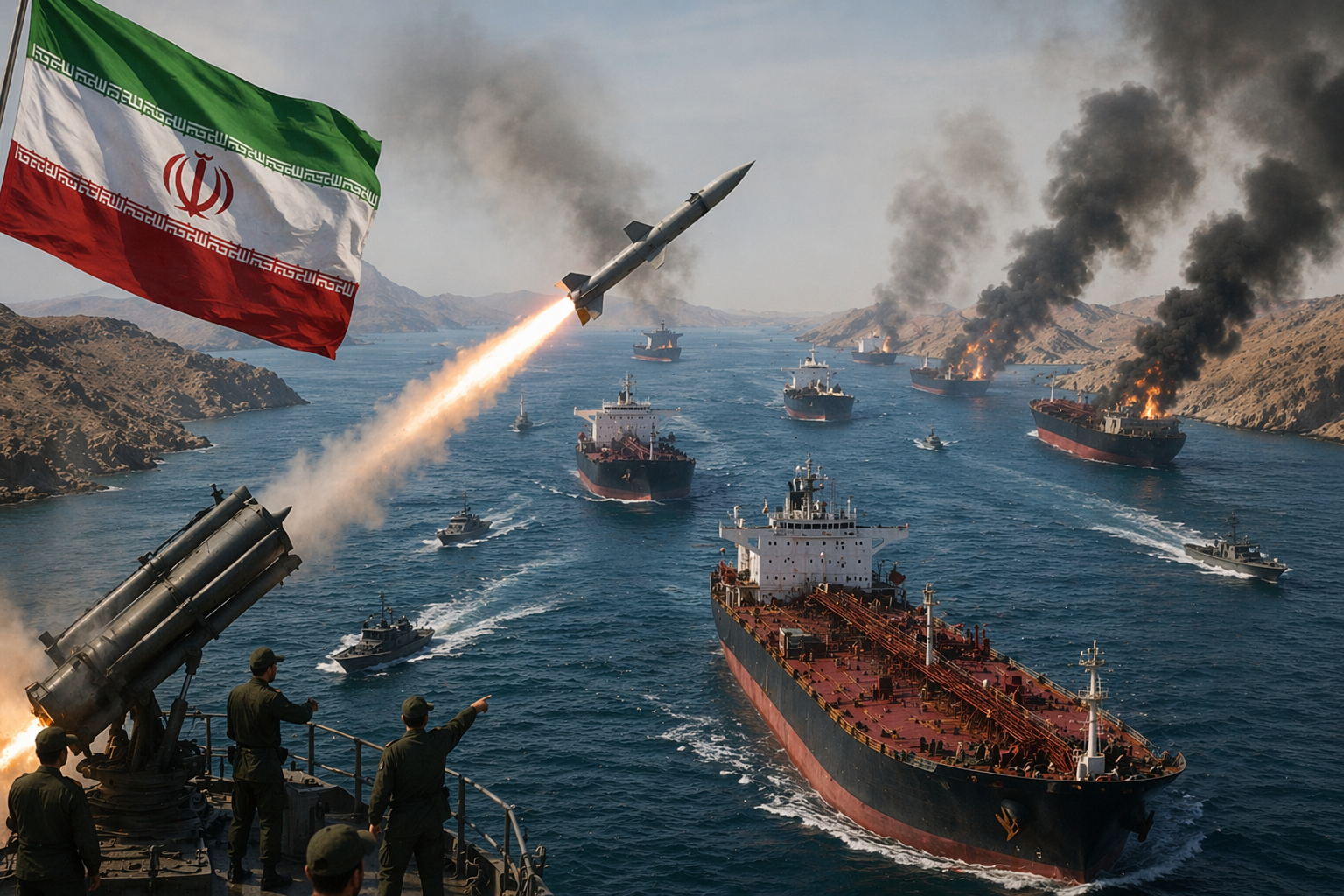 Iran Shuts Hormuz, Threatens Vessels