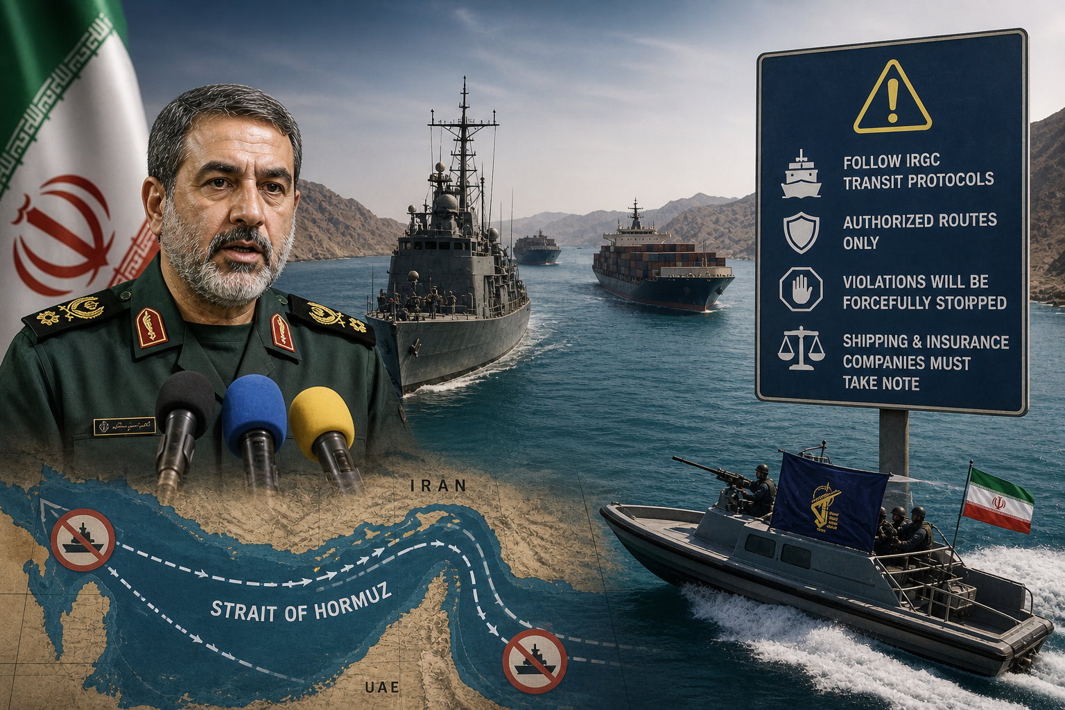 IRGC Warns Ships to Follow Hormuz Rules or Face Action