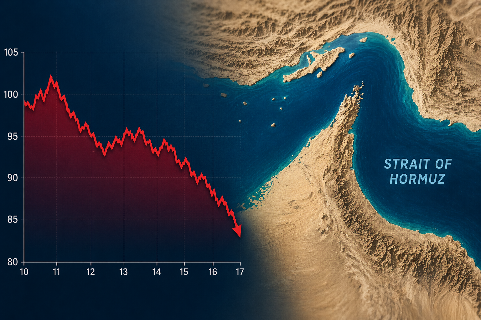 Oil drops after Hormuz opens