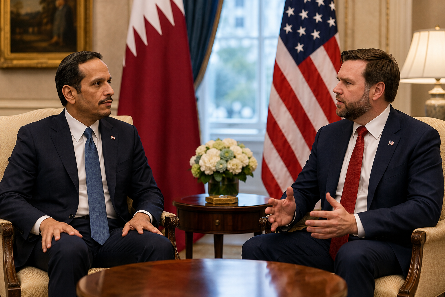 Qatar PM and US Vice President Discuss Lasting Peace in Middle East