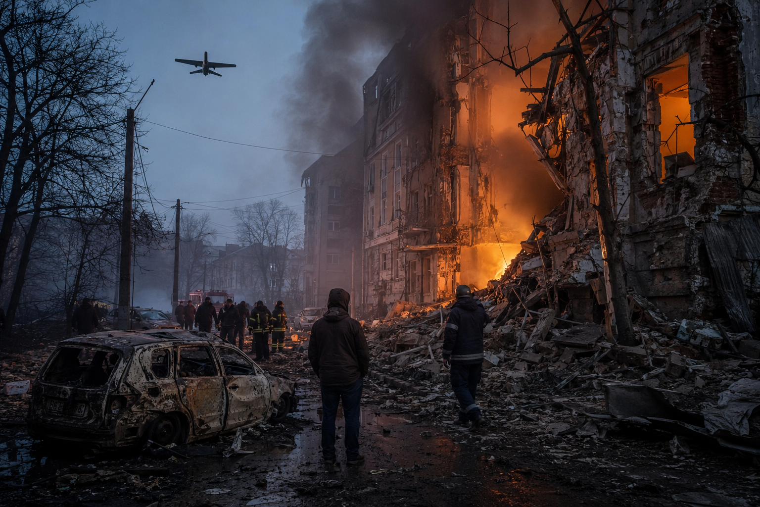 Russian Drone Attacks Kill Nine in Ukraine After Ceasefire Ends