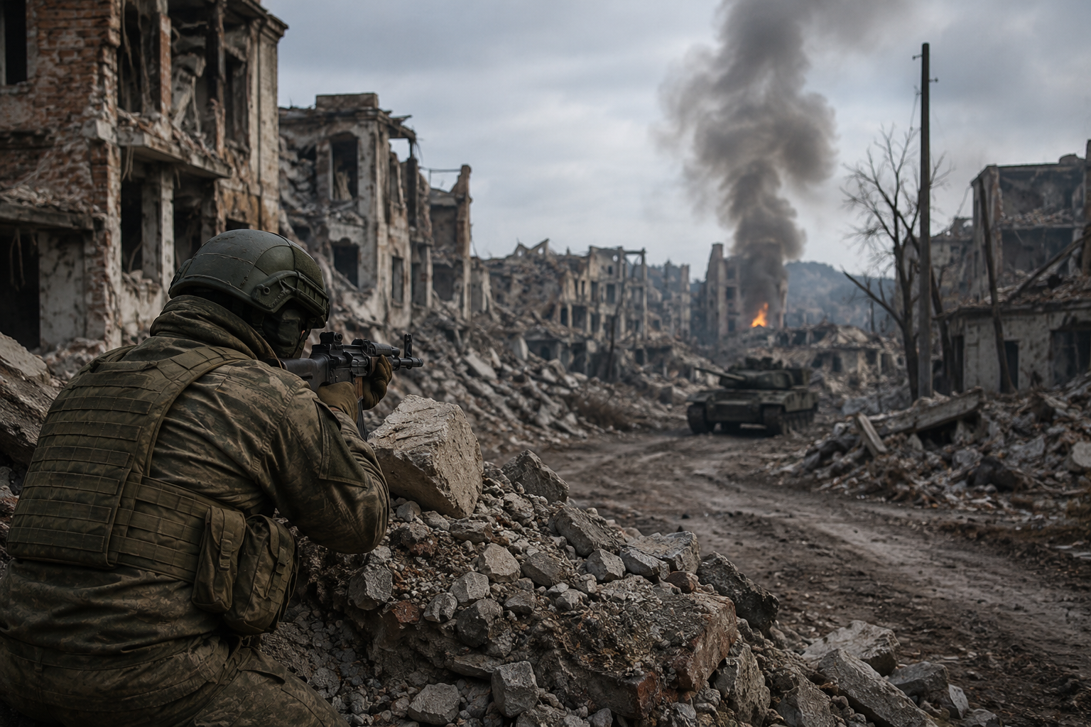 Russian Forces Push Into Key Eastern Ukrainian City