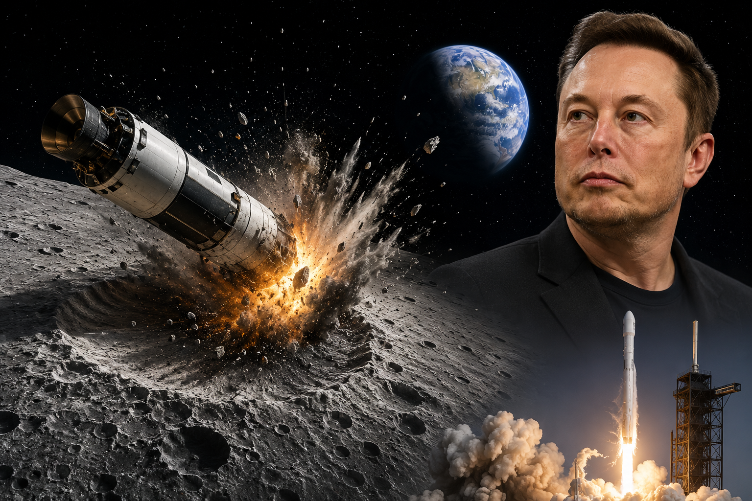 SpaceX Rocket Debris Set to Crash Into the Moon, NASA Says There Is No Danger to Earth