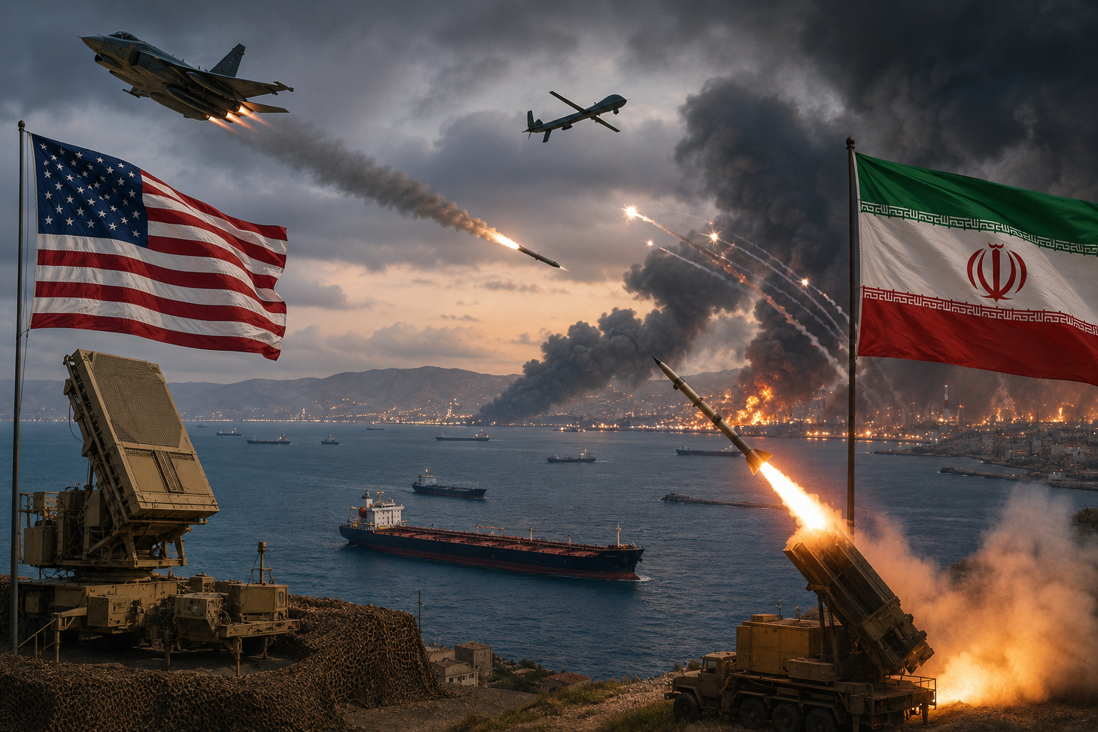 US Strikes Iranian Military Sites as Tensions Rise Around Strait of Hormuz