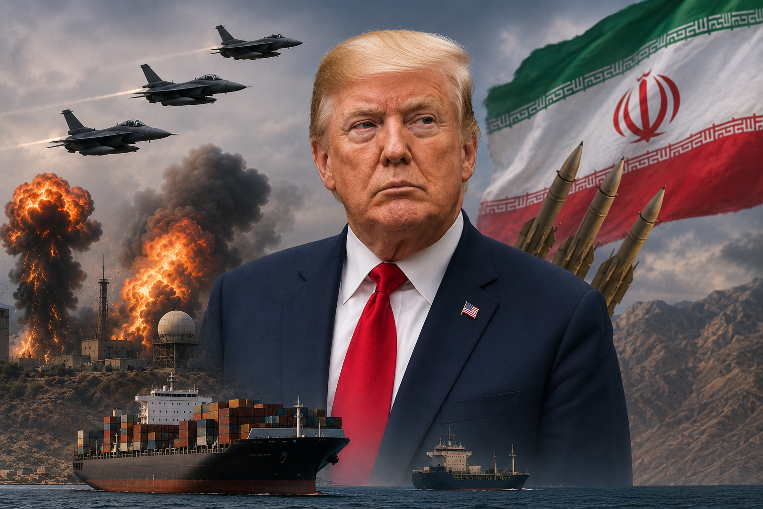 US Strikes Iranian Targets After Cargo Ship Attack; IRGC Vows Retaliation