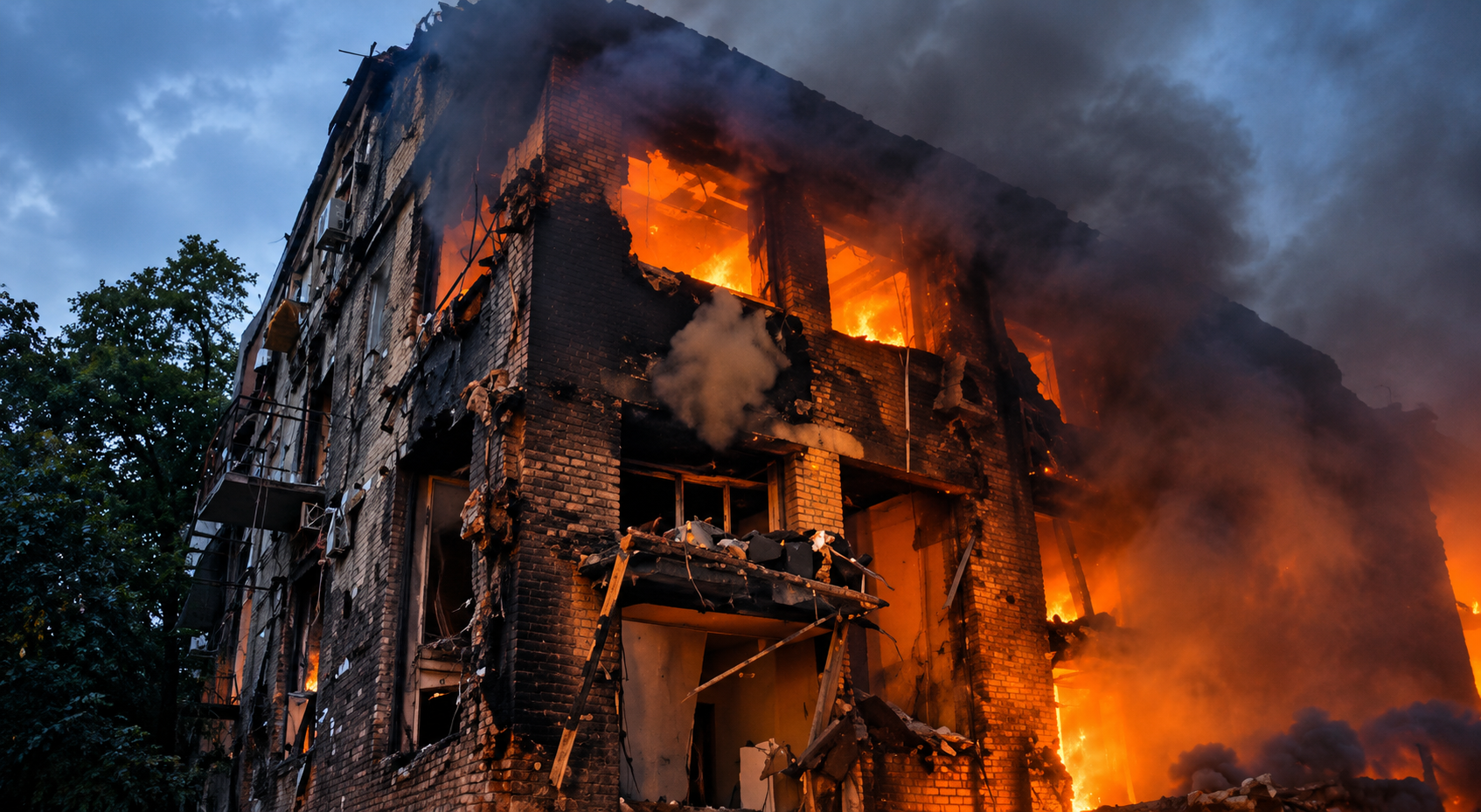 Zelenskyy Says Russian Overnight Strike Kills Two, Injures 10 in Ukraine